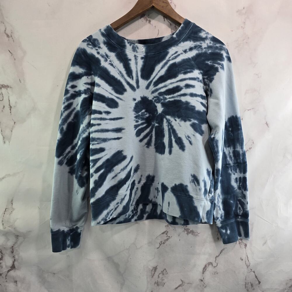Madewell Sweatshirt Womens Medium Blue Tie Dye Pullover Re Sourced